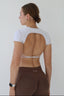 Backless top in Milk